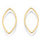 201 Stainless Steel Linking Rings, Horse Eye, Golden, 22x10x16x1mm, Inner Diameter: 8.5x19.5mm