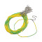 Faceted Rondelle Glass Beaded Necklace for Women, with Alloy Clasps, Yellow, 15.16~15.94 inch(38.5~40.5cm), 2mm