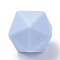 Food Grade Eco-Friendly Silicone Focal Beads, Icosahedron, Light Steel Blue, 16.5x16.5x16.5mm, Hole: 2mm