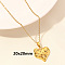 Stainless Steel Heart-Shaped Necklace Jewelry Luxury DIY Accessories PVD Vacuum Plating