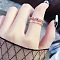 Heart Adjustable Brass with Rhinestone Cuff Rings for Women, Golden, Inner Diameter: Adjustable
