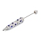 Polymer Clay Rhinestones Ball-Point Pen, Beadable Pen, with Iron Findings, for DIY Personalized Pen with Jewelry Beads, Star, Capri Blue, 145x15~16mm