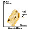 Rectangle Stainless Steel Stud Earrings for Women, Stainless Steel, 11x8x12mm