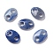 Dyed & Heated Natural Blue Aventurine Connector Charms, Pig Nose, 25x18x6.5mm, Hole: 6mm