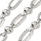 304 Stainless Steel Link Chains, Unwelded, with Spool, Stainless Steel Color, 24x11x4mm, about 5m/roll