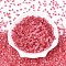Transparent Inside Colours Glass Seed Beads, Triangle, Crimson, 3.4x3.4~3.8x3.4~3.8mm, Hole: 1mm, about 7500pcs/pound