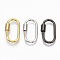 Brass Screw Carabiner Lock Charms, for Necklaces Making, Quick Links, Oval, Mixed Color, 25.5x14x2mm, Screw: 6.5x4.5mm