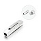 Tarnish Resistant Cuboid 304 Stainless Steel Bayonet Bracelet Clasps, Stainless Steel Color, 27.5x5x5.5mm, Hole: 4x4mm
