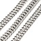 304 Stainless Steel Curb Chains, Unwelded, with Spool, Stainless Steel Color, 6x5x1.5mm