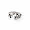 Men's Alloy Cuff Finger Rings, Open Rings, Cadmium Free & Lead Free, Cat, Antique Silver, US Size 9 1/4(19.1mm)