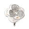 Brass Micro Pave Cubic Zirconia & Natural Shell & Enamel Fold Over Clasps, Cadmium Free & Nickel Free & Lead Free, Flower, Platinum, 22x20x19.5mm, Hole: 1mm