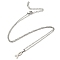 Non-Tarnish 201 Stainless Steel Ribbon Knot Pendant Necklace with Cable Chains, Stainless Steel Color, 17.83 inch(45.3cm)