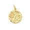 Brass Pendants, Dragonfly, Long-Lasting Plated, Lead Free & Cadmium Free, Rack Plating, with Jump Ring, Real 18K Gold Plated, 16x13.5x2.5mm, Hole: 3.5mm
