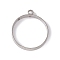 Non-Tarnish 201 Stainless Steel Pendants, Round Ring, Stainless Steel Color, 23x20x3mm, Hole: 2mm