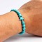 Turquoise Bracelet with Elastic Rope Bracelet, Male and Female Lovers Best Friend, Bead: 6mm