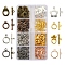 74Set 8 Style Tibetan Style Alloy Toggle Clasps, Cadmium Free & Lead Free, Ring & Bar, Mixed Color, Ring: 17x12x4mm, Bar: 8x19x4mm, Hole: 2mm