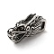304 Stainless Steel Tube Bails, Loop Bails, Dragon, Antique Silver, 32x11x18mm, Hole: 6x4.5mm, Inner Diameter: 9x7.5mm