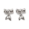 Brass European Dangle Charms, Bamboo Leaf Large Hole Pendants, Cadmium Free & Nickel Free & Lead Free, Platinum, 11mm, Hole: 1.6mm