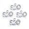 Alloy Pendants, with Crystal Rhinestone, Cadmium Free & Lead Free, Number520, Platinum, 11x17x2mm, Hole: 1.8mm