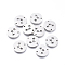 Tarnish Resistant 304 Stainless Steel Links connectors, Laser Cut, Flat Round with Star, Stainless Steel Color, 11.5x1mm, Hole: 1.2mm