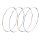 Brass Large Hoop Earring Finding, Platinum, 92x90x1.5mm, Pin: 0.8mm, 2pairs