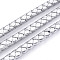 Imitation Leather Cord, PU Leather, Round, Silver, 7mm
