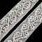 Polyester Flower Lace Trims, with ABS Imitation Pearl Beads and Glass, Floral White, 7/8 inch(23mm)