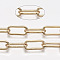 Unwelded Iron Paperclip Chains, Drawn Elongated Cable Chains, with Spool, Light Gold, 14x6x1.4mm, about 82.02 Feet(25m)/roll