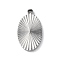 Non-Tarnish 304 Stainless Steel Pendants, Oval Charm, Stainless Steel Color, 22.5x13x1.9mm, Hole: 1.6mm