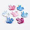 Natural Wood Printed Beads, Dyed, Bird, Mixed Color, 26x25x4.5mm, Hole: 2mm, about 730pcs/500g