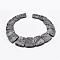 Natural Larvikite Graduated Bead Strands, Trapezoid, 16~34x23~28x5~6mm, Hole: 1mm, about 15pcs/strand, 12.2 inch