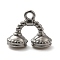 304 Stainless Steel Pendants, Telephone Charm, Stainless Steel Color, 14x27x7.5mm, Hole: 2mm
