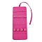Microfiber Jewelry Storage Bags, Portable Travel Jewelry Roll for Earrings, Bracelets, Necklaces Packaging, Rectangle, Deep Pink, 48cm