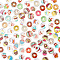 Glass Cabochons, Half Round with Ice Cream Pattern, Cake Pattern, 1/2 inch(12mm), 100pcs/bag