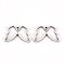 Non-Tarnish 201 Stainless Steel Open Back Bezel Pendants, Laser Cut, Butterfly, Stainless Steel Color, 14x19.5x1mm, Hole: 1.5mm