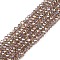 Electroplate Glass Beads Strands, AB Color Plated, Faceted, Rondelle, Gray, 2.3~2.7x2mm, Hole: 0.4mm, about 144~150pcs/strand, 28~29cm