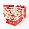 Christmas Themed Paper Bags, Rectangle, for Jewelry Storage, Christmas Themed Pattern, 15x14x0.45cm