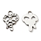 Non-Tarnish 304 Stainless Steel Charms, Manual Polishing, Christmas Candy Cane, Stainless Steel Color, 15x11.5x1.5mm, Hole: 2mm