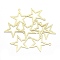 Brass Pendants, Cadmium Free & Nickel Free & Lead Free, Hollow, Star, Real 18K Gold Plated, 27x25x0.3mm, Hole: 2mm