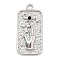 Alloy Pendants, Moon, Star, Charms, Star, 26x13x2mm, Hole: 1.8mm