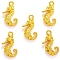 Alloy Pendants, Sea Horse, Golden, 22x14mm, Hole: 2mm