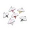 Alloy Enamel Pendants, Cloud with Lightning Bolt Charm, Platinum, 17x16.5x1.5mm, Hole: 2mm
