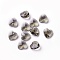 Romantic Valentines Ideas Glass Charms, Faceted Heart Pendants, Light Grey, 10x10x5mm, Hole: 1mm