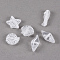 Craft Style Transparent Acrylic Charms, Mixed Shapes, Clear, 11~16.5x6~13x4~5.5mm, Hole: 1mm