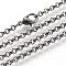 Iron Rolo Chains Necklace Making, with Lobster Clasps, Soldered, Gunmetal, 17.7 inch(45cm)