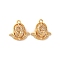Brass Micro Pave Cubic Zirconia Pendants, Flower Charms, Long-Lasting Plated, Nickel Free, Real 18K Gold Plated, 15x15.5x7mm, Hole: 1.4mm
