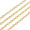 Brass Cable Chains, Soldered, Cadmium Free & Nickel Free & Lead Free, with Spool, Flat Oval, Golden, 2x1.8x0.2mm, about 9.84 Feet(3m)/Roll