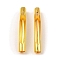 Brass Tube Beads, Hollow Curved Tube, Golden, 46x6mm, Hole: 5.5mm