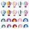 20Pcs Silicone Beads Rainbow Silicone Beads Bulk Hot Air Balloon Silicone Loose Spacer Beads Charm Color Silicone Bead Kit for Necklace Bracelet Keychain DIY Crafts Making, Mixed Color, 17.5x25x9mm, Hole: 2mm