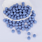 Round Silicone Focal Beads, Light Steel Blue, 15mm, Hole: 2mm